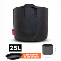 Тканевый горшок Grow Bag из агротекстиля 25 л (с ручками)
