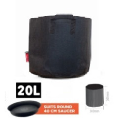 Тканинний горщик Grow Bag з агротекстилю 20 л (з ручками)