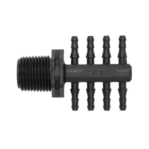 Netafim 4mm x 8-way Manifold to 1/2" BSPM