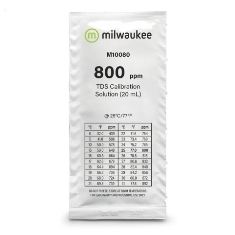 Калибровочный раствор Milwaukee для TDS метров 800 ppm 20 мл
