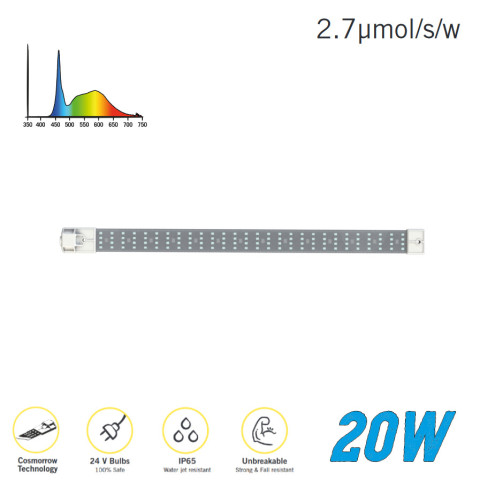 Led лампа для рослин Cosmorrow 20w PPE 2.7 L50cm GROW