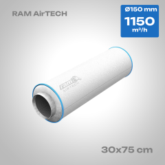 Фильтр угольный для гроубокса RAM AirTECH MIDI 150мм 1150м³/ч Фильтр угольный для гроубокса RAM AirTECH MIDI 150мм 1150м³/ч