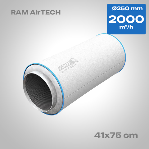 Фильтр угольный для гроубокса RAM AirTECH HEAVY 250мм 2000м³/ч