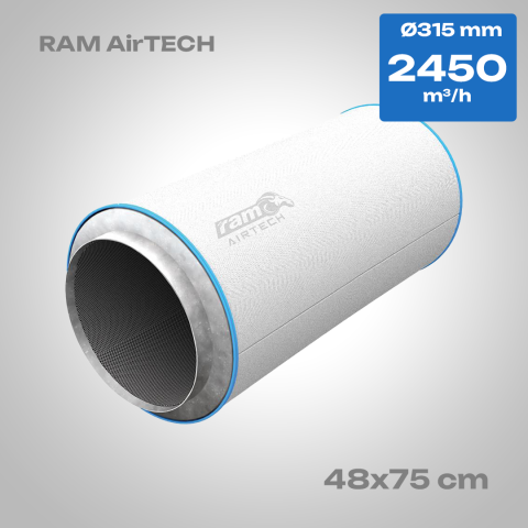 Фильтр угольный для гроубокса RAM AirTECH HEAVY 315мм 2450м³/ч
