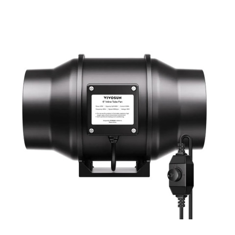 Вентилятор для гроубокса із плавним регулюванням швидкості VIVOSUN R6 Inline Fan 150мм 663 м³/г