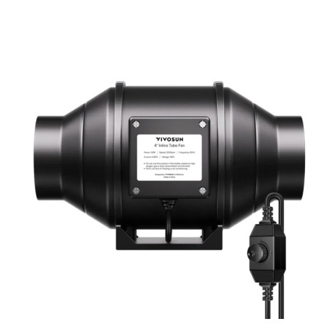 Вентилятор для гроубокса с плавной регулировкой скорости VIVOSUN R4 Inline Fan 100мм 323 м³/ч