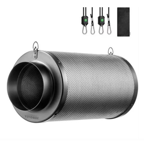 УгольныйфильтрдлягроубоксаVIVOSUNAirCarbonFilter6″Black