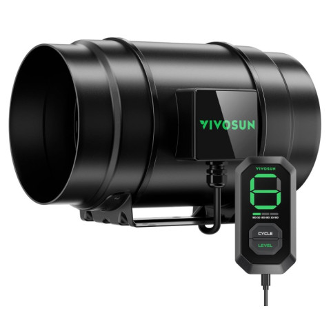 EC-вентилятор для гроубокса VIVOSUN AeroZesh G8 1230 м³/час (200мм) с контроллером E12